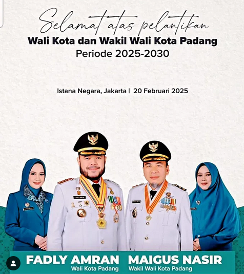 Selamat atas pelantikan Bapak H. Fadly Amran dan Bapak H. Maigus Nasir